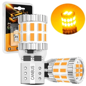 AUXBEAM T10 168 194 2825 LED Side Marker Light Bulbs Canbus Error Free Amber 2x - Picture 1 of 12