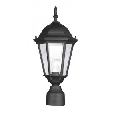 Lighting 7558-14 Outdoor Post Top Light with Clear Beveled Glass Shades, 18" ... - Image 1 of 4