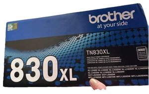 NEUF Brother OEM TN830XL noir haute capacité imprimante toner cartouche scellée boîte ouverte - Photo 1/4