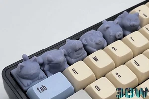 Chibi Animal Keycap Set | Unpainted Resin Artisan Caps | Cherry MX | Frog, Duck, - Picture 1 of 10