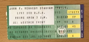 1985 LIVE AID PHILADELPHIA CONCERT TICKET STUB MADONNA LED ZEPPELIN BOB DYLAN 6 - Picture 1 of 2