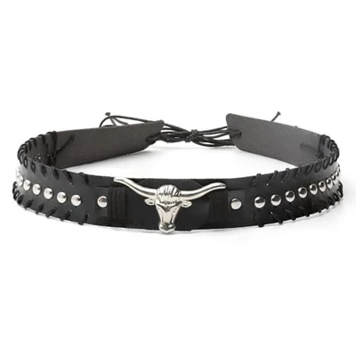 Bandas de cuero para sombrero de vaquero para hombres mujeres - Banda para sombreros occidentales con plata negra #5 Foto 1 de 4