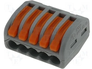40 STÜCK ORIGINAL WAGO 5 PORT HEBELNUTTERN 222-415 KÄFIGKLEMME BRANDNEU! - Bild 1 von 3