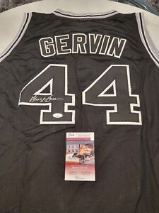 George Gervin Autographed/Signed Jersey JSA COA San Antonio Spurs