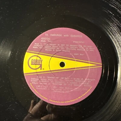 EL DEBARGE WITH DEBARGE the heart is not so smart 12" Single RECORD VINYL Foto 1 de 4