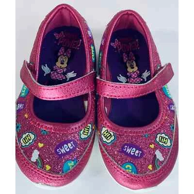 Sapatos Minnie Power para Meninas Tamanho 5 Rosa Brilhante Minnie Mouse Resistente a Skid On - Imagem 1 de 4