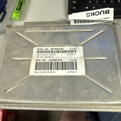 00 01 02 2000-2002 Chevrolet Chevy Cavalier ENGINE COMPUTER ECU ECM 09356249 OEM Foto 1 de 4