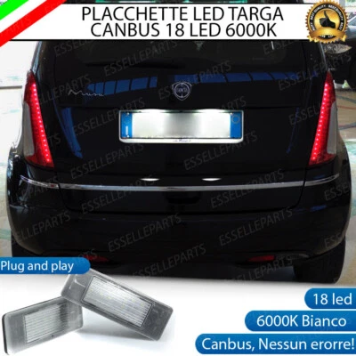 PLACCHETTE LED LUCI TARGA 18 LED LANCIA MUSA DAL 2008 IN POI 6000K NO ERROR - Immagine 1 di 3