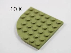 LEGO® Olive Green Plate Round Corner 6 x 6 Part No 6003 - Picture 1 of 6