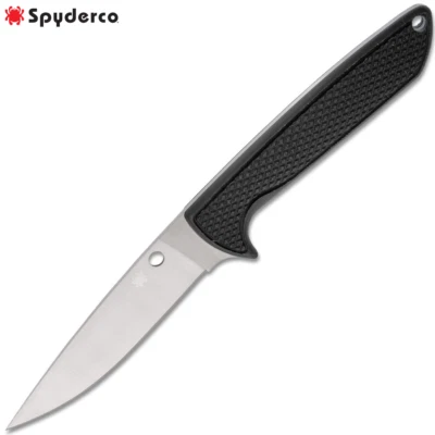 Spyderco Waterway LC200N Satin Plain Blade Black G10 Handles, Sheath - FB43GP - Image 1 of 4