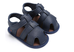 Soft Sole Newborn Baby Boy Crib Shoes Toddler PreWalker Summer Sandals 0-18Month