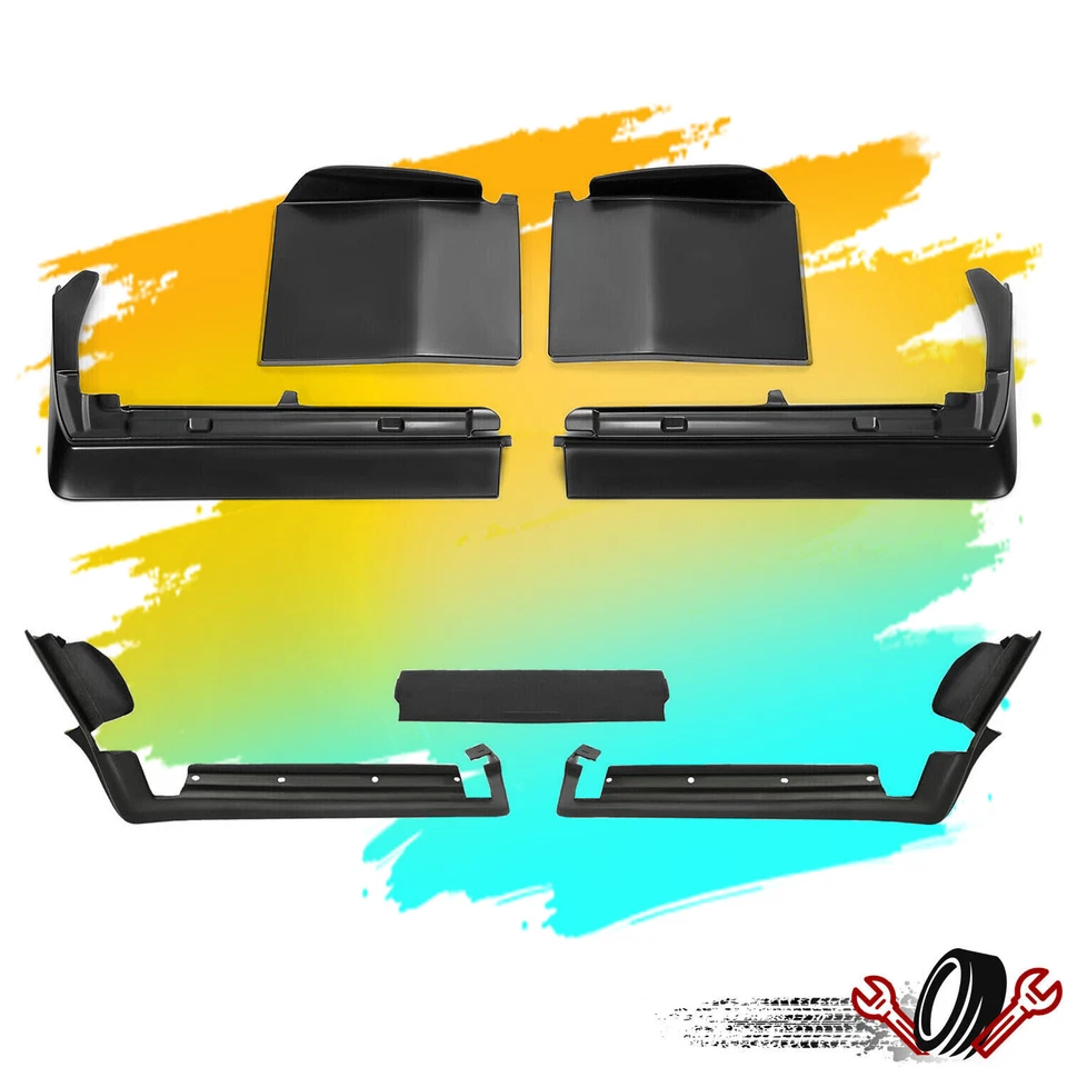 7 Pcs For Cadillac Seville 1980-1985 Front & Rear Bumper Filler Black Fiberglass Foto 1 de 4