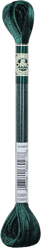 DMC Satin Floss (rayon), cross stitch #S991 - Dark Aquamarine - Image 1 of 1