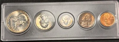 1958-P  UNCIRCULATED SET / TONING ON DIME AND NICKEL / SILVER HALF, QTR, & DIME - Image 1 of 2