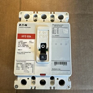 Cutler-Hammer HFD3015 HFD 65K Circuit Breaker 15A 3P NEW SURPLUS - Picture 1 of 1
