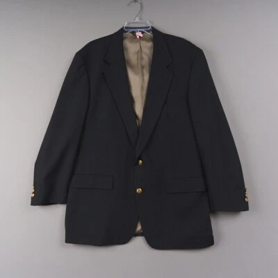 Blazer Palm Beach 44L Negro Lana 2 Botones Dorado Abrigo Deportivo Para Hombre Foto 1 de 4