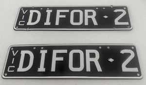 **RARE** "DIFOR 2" Fabulous Victorian Custom Number Plates - Picture 1 of 1