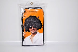 Súper AFRO Disfraz PELUCA Adulto TALLA ÚNICA con Peine - Imagen 1 de 2