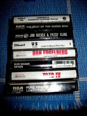 Cassette Tape Lot rock-pop-country 8 items untested - Image 1 of 4
