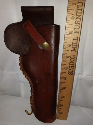 Пистолет Reb Head 11,5 дюйма темно-коричневый кожаный со штампом под правую руку 1108DB подержанный - Изображение 1 из 4