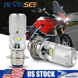 For Polaris Scrambler 400 1995-1996 H6M P15D LED Headlight Bulbs High/Low Beam - Picture 1 of 11