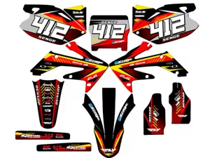 2006-2007 CRF 250 R SURGE Red Senge Graphics Kit Compatible with Honda - Picture 1 of 10