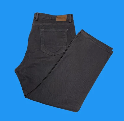Pantalones de mezclilla NEO BLUE para hombre talla 42x30 rectos calce relajado negros lavados hechos en EE. UU. Foto 1 de 4