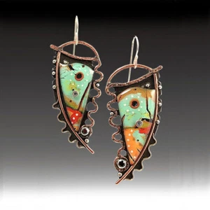 Vintage Boho Drop Dangle Earrings 925 Silver Ear Hook Women Gift Wedding Jewelry - Picture 1 of 1