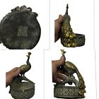 Wonderful Ancient Chiness Excellent Bronze Vase With Peacock Bird Figure