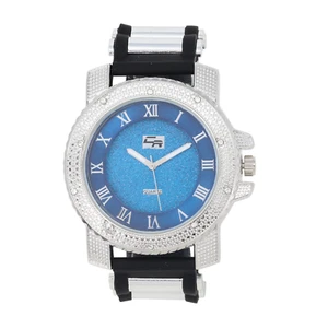 Iced Oversized Hip Hop Bullet Rubber Mens Watch, Shows Your Lust for Life - GJM - Picture 1 of 20