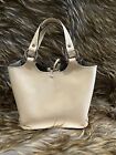 BALLY Maribo GNBJ Ivory Genuine Leather  Tote Bag Made in Italy