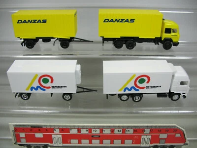 Af288-0,5# 2x Herpa H0 Truck/Trailer: Iveco Danzas + Volvo Schenker, Mint - Image 1 of 4
