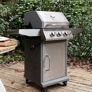 Royal Gourmet 3-Burner Gas Grill Stainless Steel Outdoor Garden BBQ Cooking - Picture 1 of 15