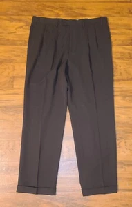 Ralph Lauren Dress Pants Mens Pleated Cuffed Brown Size 38x32 NWT - Picture 1 of 10