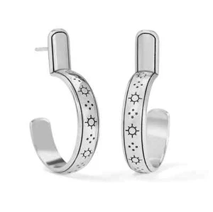 Brighton Marrakesh Neutral Post Hoop Earrings $50 NWT - Picture 1 of 1
