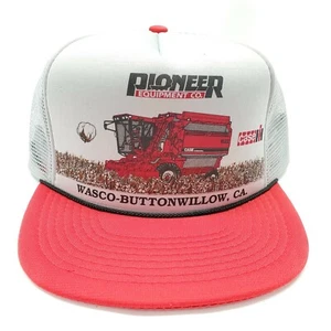 VTG 80's Snapback Hat ☆ PIONEER FARM EQUIPMENT ☆ CASE TRACTORS Farming ☆ Trucker - Picture 1 of 6
