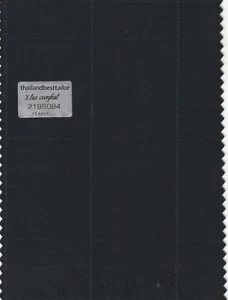 Black Suiting Fabric Self Check Best For Suit Pants 5 Yards Wool Cloth - Picture 1 of 1