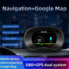 Digital Head Up Display Obd Ii Gps Navigation Hud Lhk Speed Warning Speedmeter