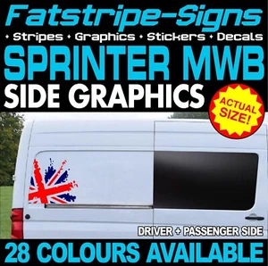 para adaptarse a MERCEDES SPRINTER MWB UNION JACK PEGATINAS GRÁFICOS CÁMPER FURGONETA AUTOCARAVANA - Imagen 1 de 2
