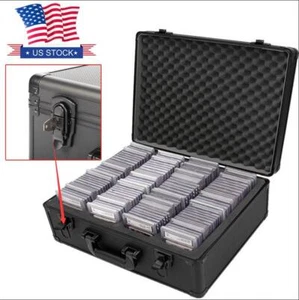 Graded Card Storage Box Case for BGS/PSA Sport Trading Slabs Protector w/Lock - Picture 1 of 12