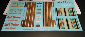 1966 Chevy Pickup Truck 1/25 Decal Sheet Mexican Blanket Wood Grain Bed Model - Picture 1 of 5