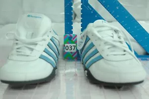 PreOwned Champion White /Blue Leather Stripes Lace-up Sneakers for Women 7.5 - Bild 1 von 11