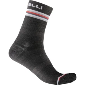 Castelli Go 15 Merino Socks Women's Small Dark Gray/White Red Bike Cycling  - Picture 1 of 1