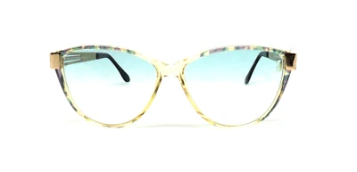 Sonnenbrille Frau Vintage Alter 80 Kunststoff Grün Wasser Raffaella Curiel - Bild 1 von 4