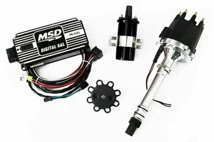 MSD Encendido 6AL Caja Con / Tsp Pro Billet Distribuidor Y Bobina Oldsmobile V8 - Imagen 1 de 1