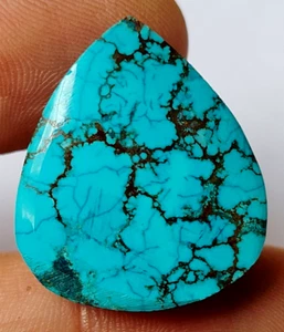 AAA+ Large Natural Turquoise 42 Ct. Pear Cabochon Loose Gemstone @Pendant Gift - Bild 1 von 6