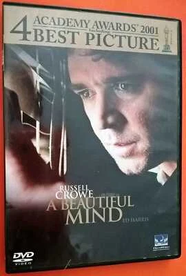 A Beautiful Mind 2001 DVD Region 2 Drama Anamorphic Widescreen 1.78:1 Crowe  - Image 1 of 3