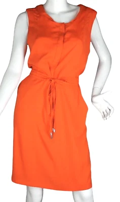 {W118 BY WALTER BAKER} Vestido Naranja Línea A/Sin Mangas/Bolsillos ~Verano M Foto 1 de 4