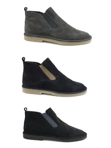 Men's Suede Chelsea Boots Winter Beatles Shoes - Picture 1 of 13