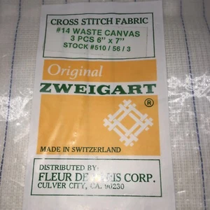 Tessuto punto croce Zweigart #14 tela di scarto 6 pezzi 6"x 6" e 1pz 10ct 12"x12" - Foto 1 di 7
